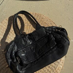 Bagley Mischka Elegant Black Leather Tote